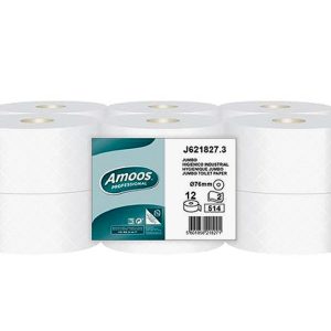 Papel Higiénico Jumbo 2F. Ammos 180Mts.-Emb.12 Rolos