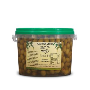 Azeitona Verde Recheada c/ Pimento - Balde 2Kgs
