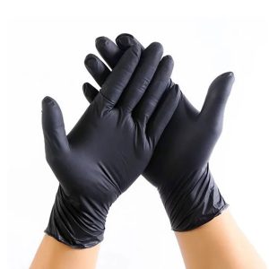 Luva Nitrilo Preto Extra Forte Tam. M - Cx. 100 Un.